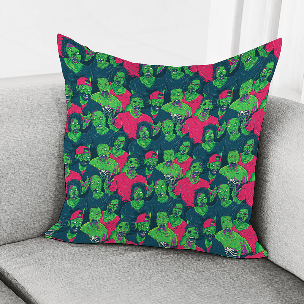 Green Walking Zombie Print Pillow Cover