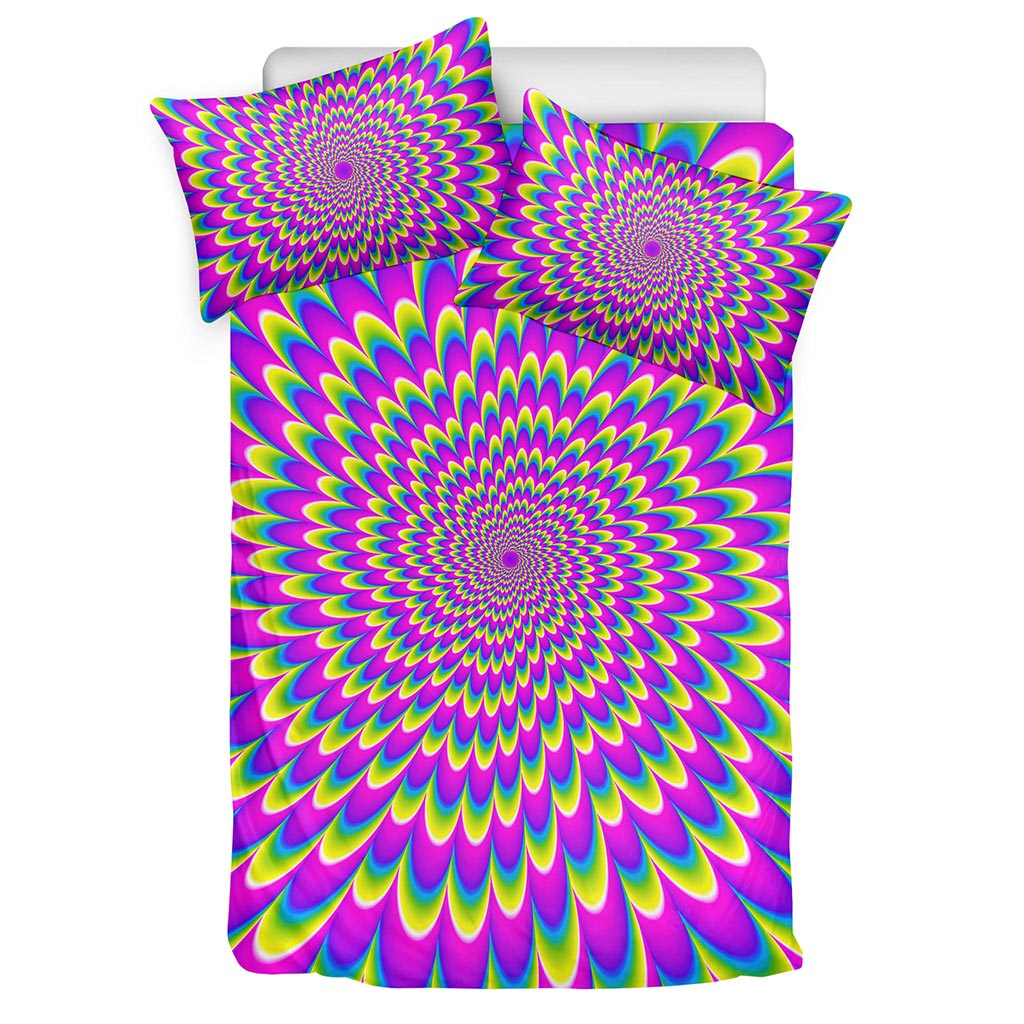Green Wave Moving Optical Illusion Duvet Cover Bedding Set