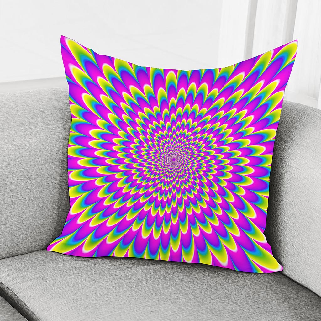 Green Wave Moving Optical Illusion Pillow Cover