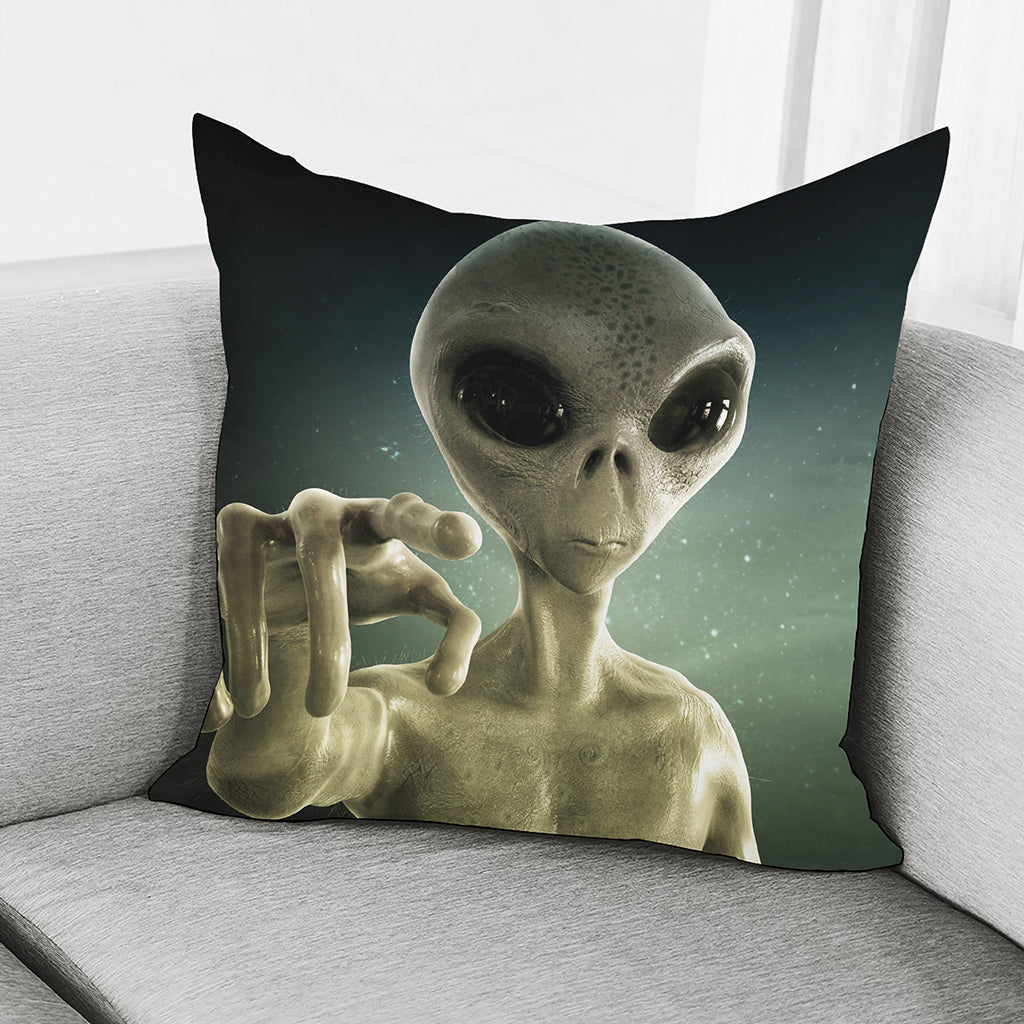 Grey Alien 3D Print Pillow Cover