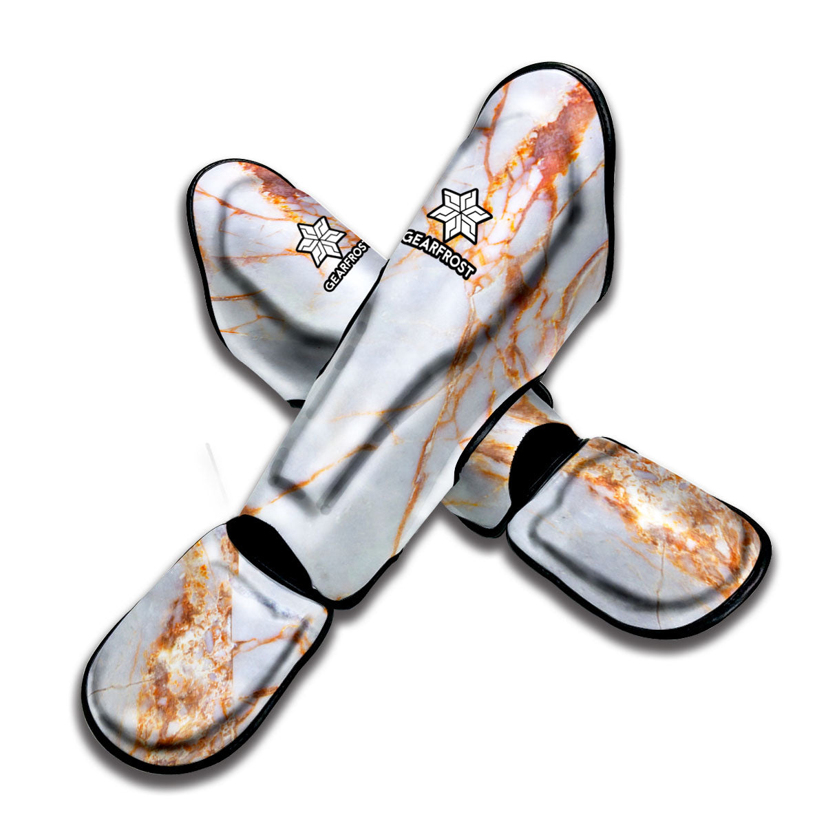 Grey Bronze Marble Print Muay Thai Shin Guard