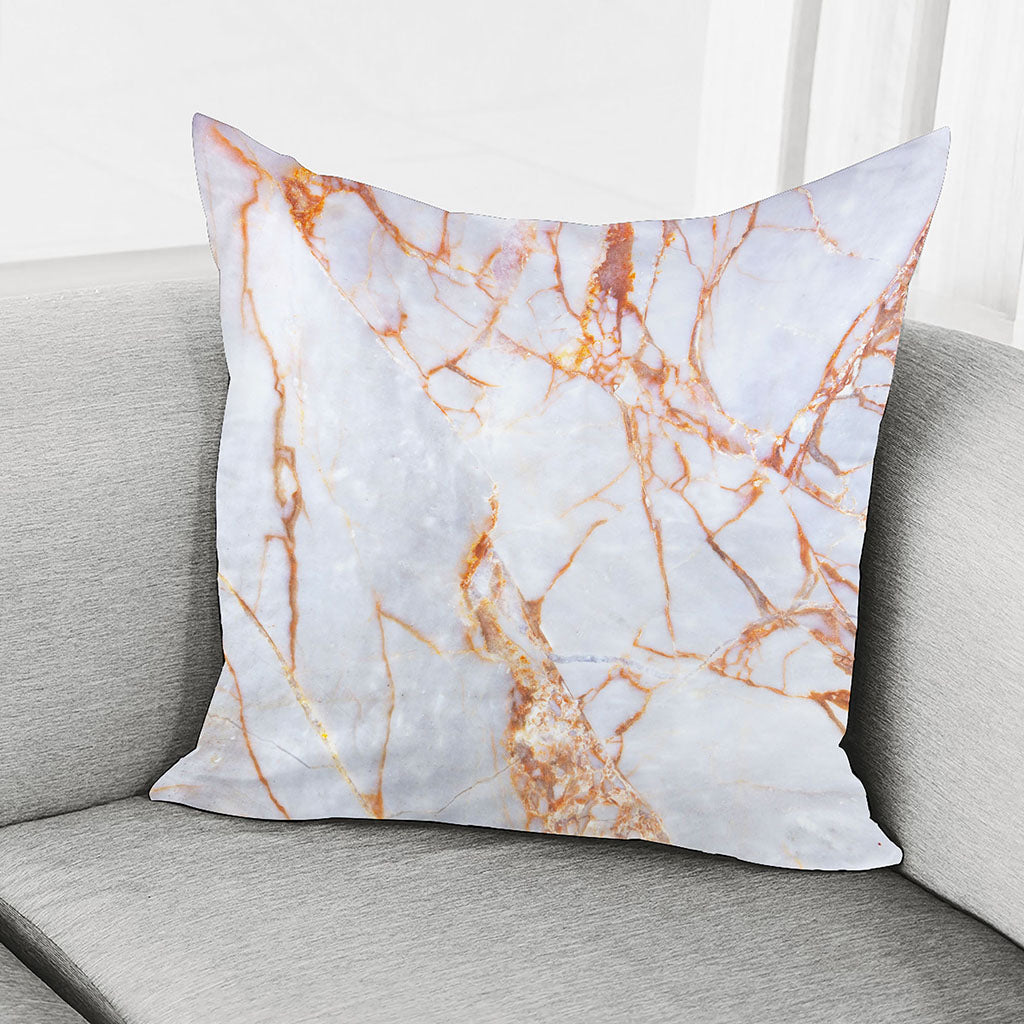 Grey Bronze Marble Print Pillow Cover