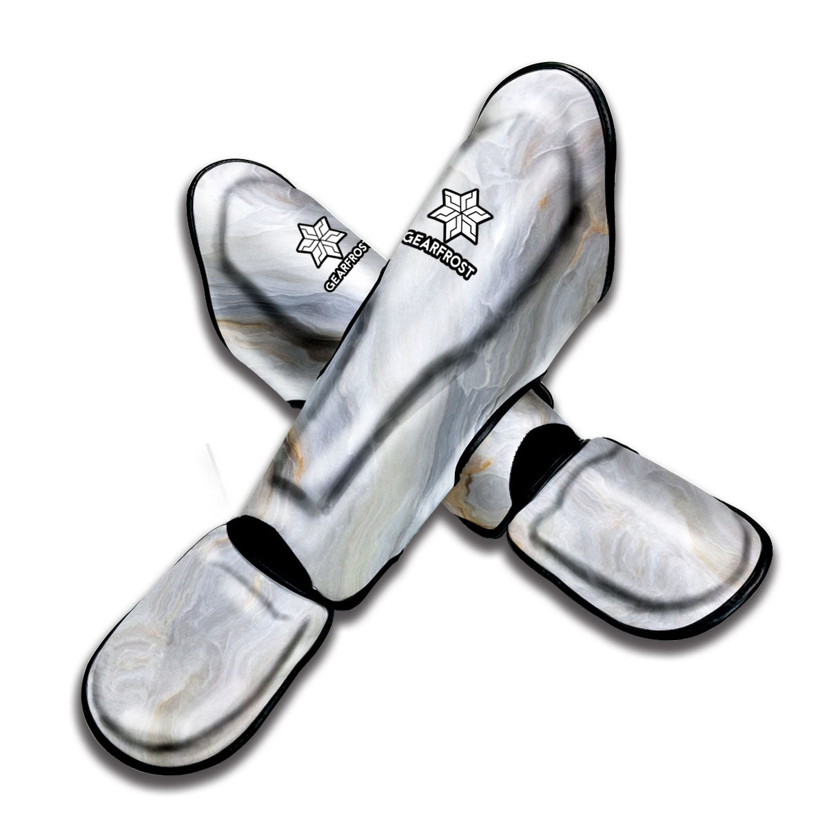 Grey Marble Print Muay Thai Shin Guard