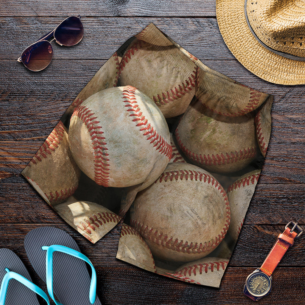 Grunge Baseballs Print Men's Shorts