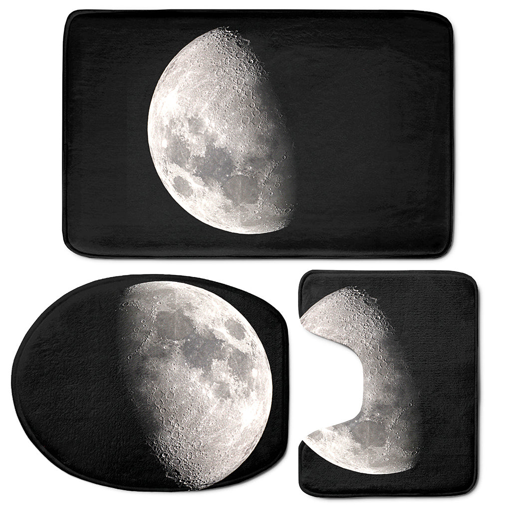 Half Moon Print 3 Piece Bath Mat Set
