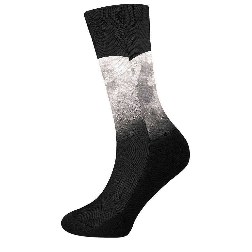 Half Moon Print Crew Socks