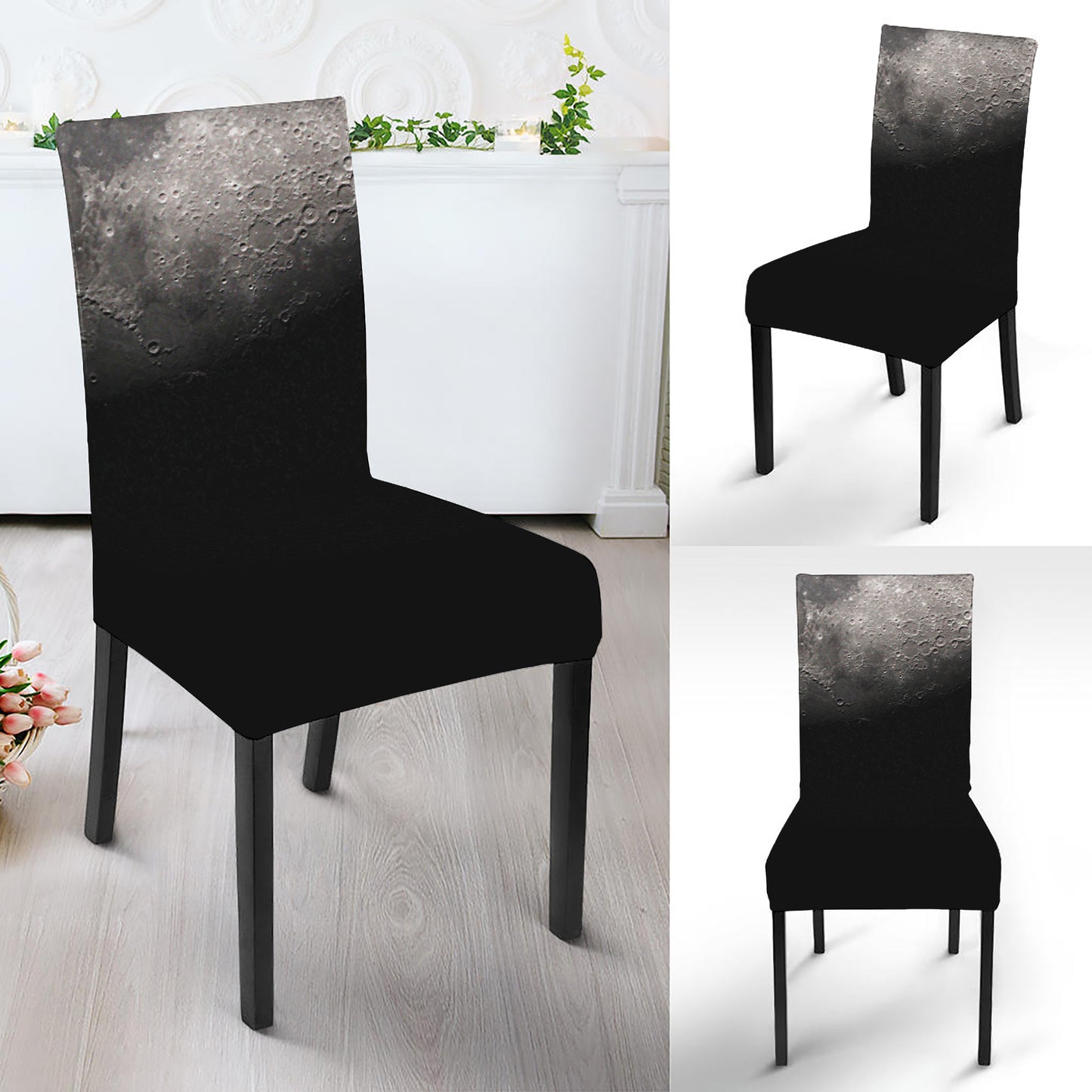 Half Moon Print Dining Chair Slipcover