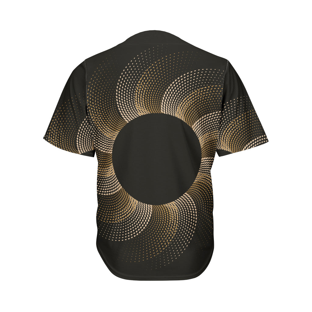 Halftone Dot Sun Print Men's Baseball Jersey