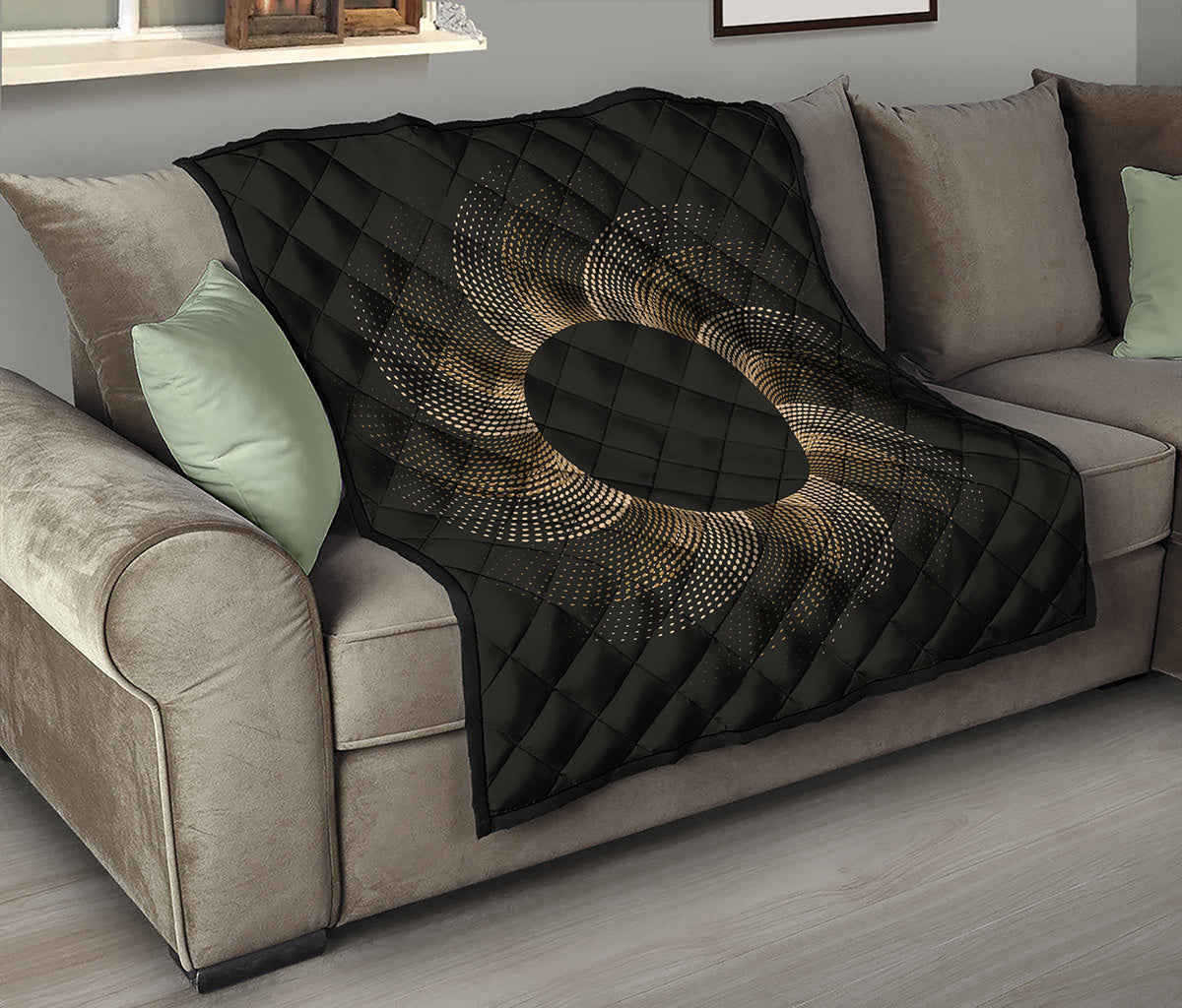 Halftone Dot Sun Print Quilt