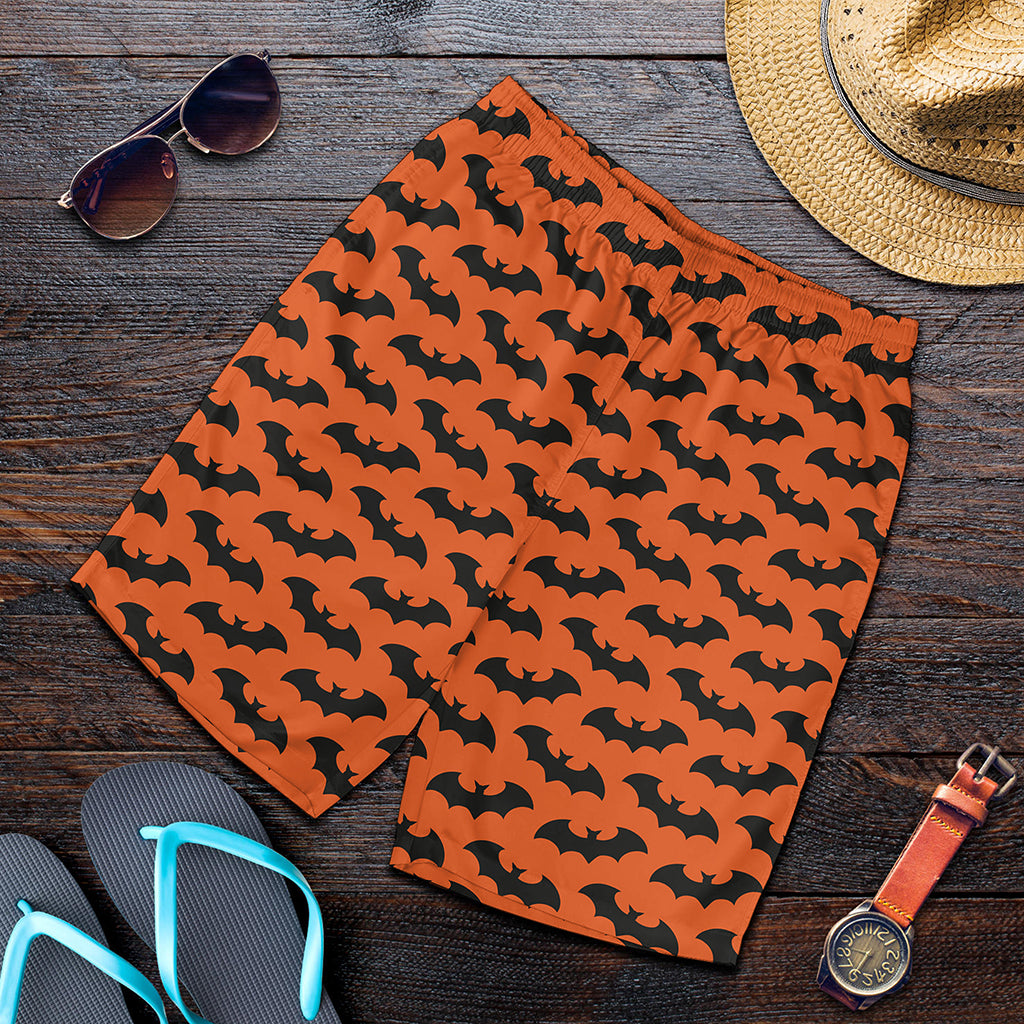 Halloween Bat Pattern Print Men's Shorts