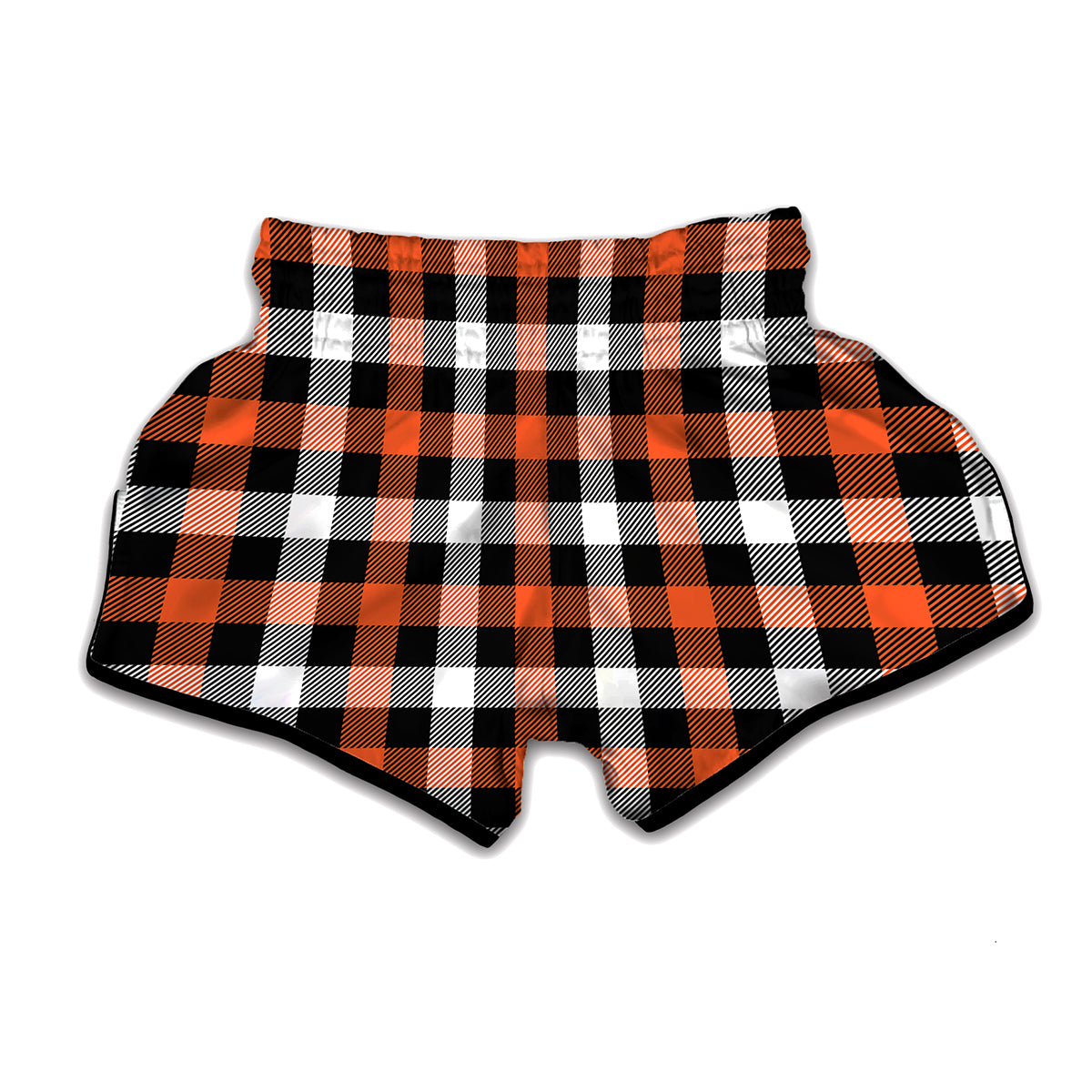 Halloween Buffalo Plaid Pattern Print Muay Thai Boxing Shorts
