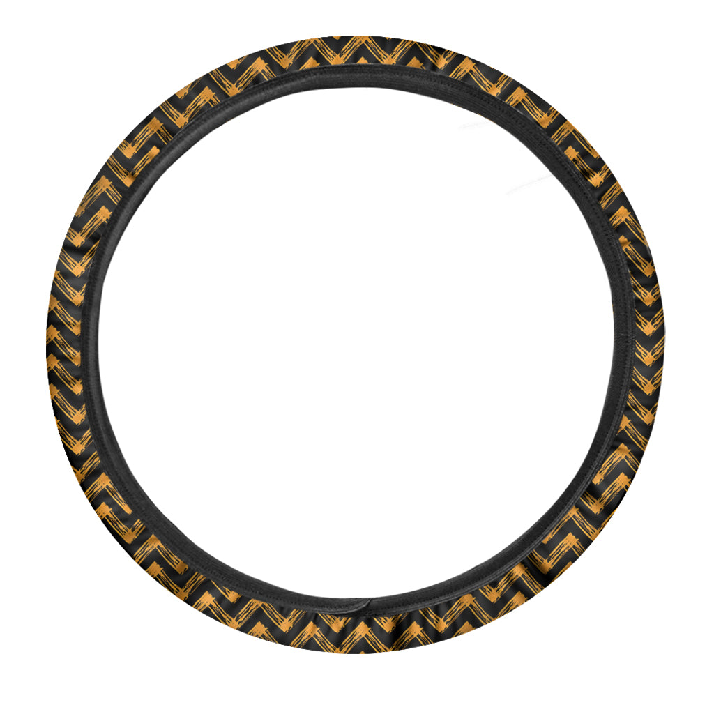 Halloween Chevron Pattern Print Car Steering Wheel Cover