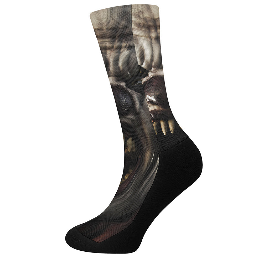 Halloween Clown Print Crew Socks
