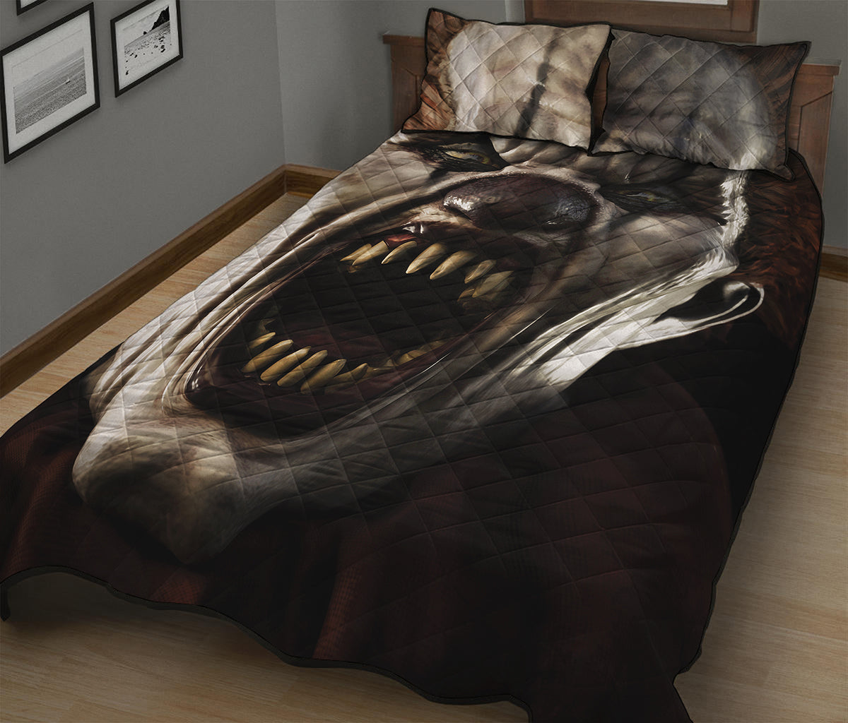 Halloween Clown Print Quilt Bed Set