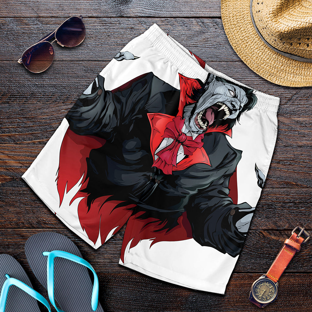 Halloween Evil Vampire Print Men's Shorts