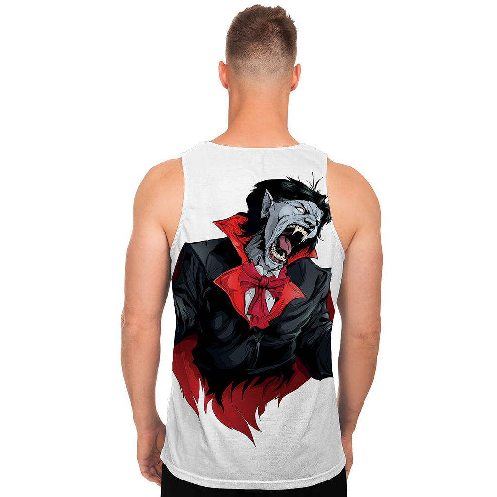 Halloween Evil Vampire Print Men's Tank Top