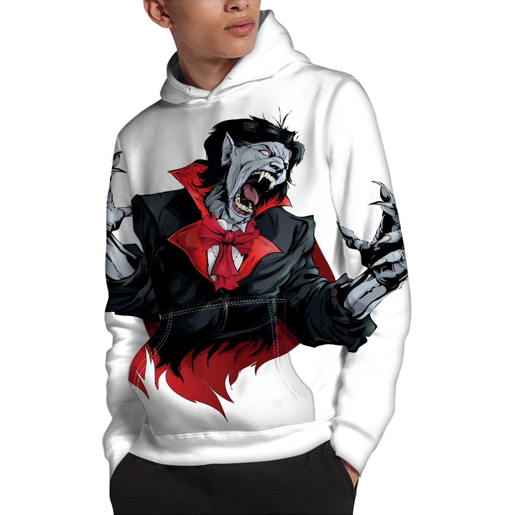 Halloween Evil Vampire Print Pullover Hoodie