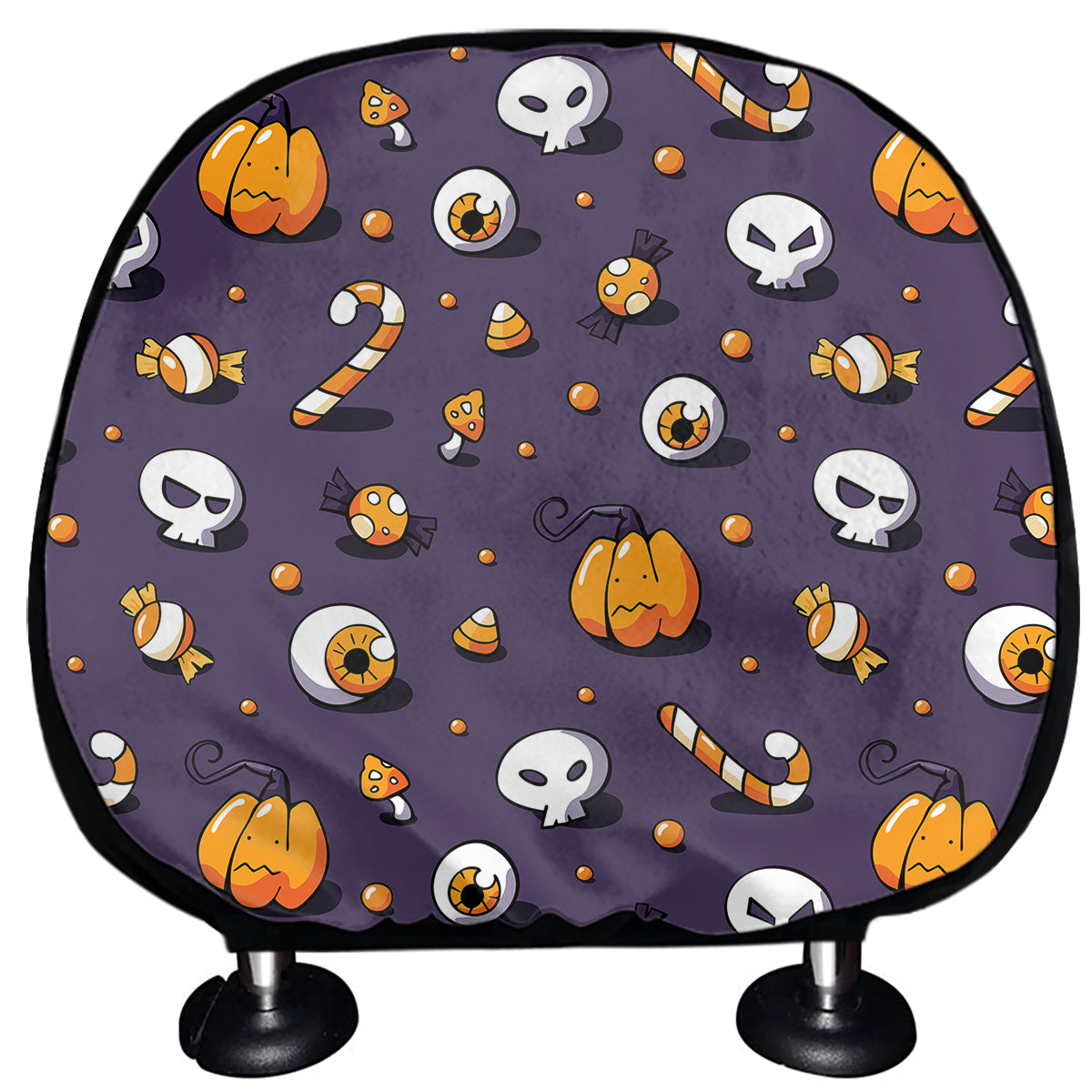 Halloween Eyeball Pattern Print Car Headrest Covers