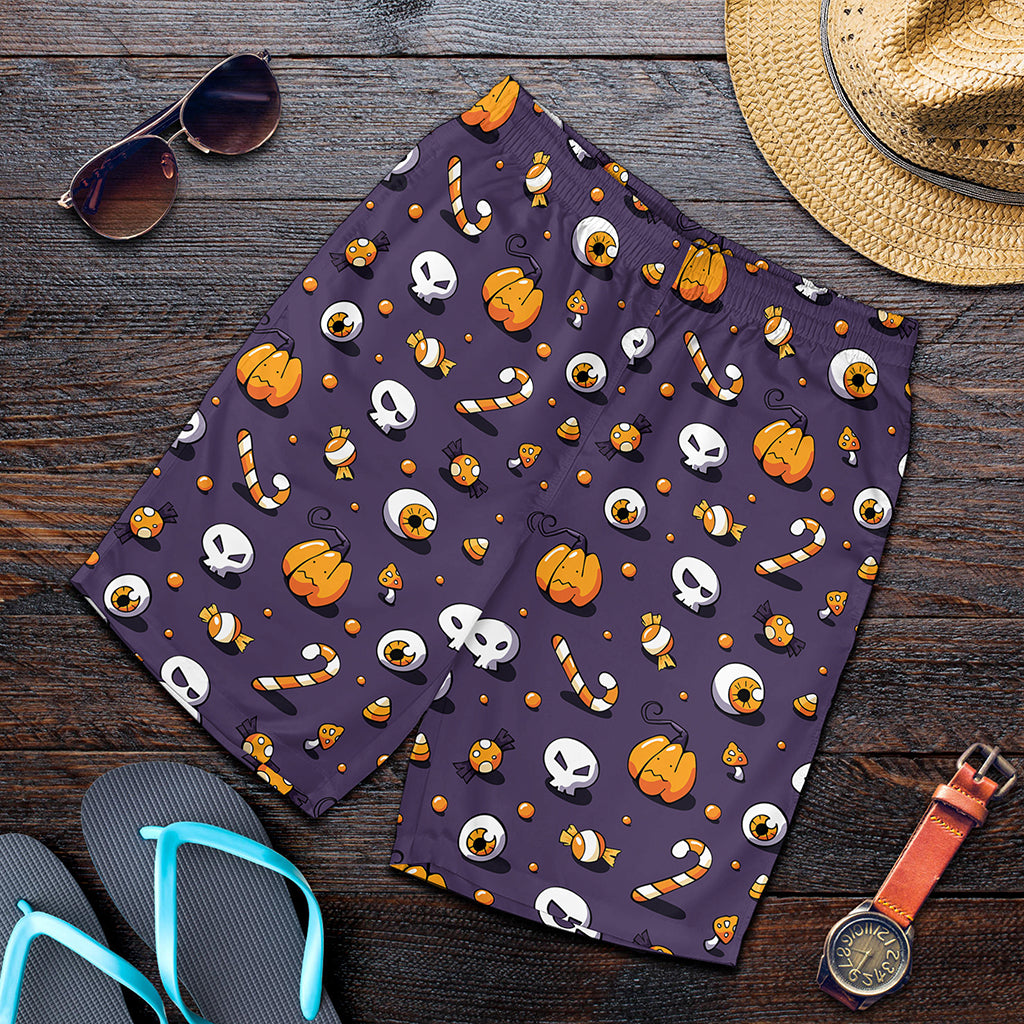 Halloween Eyeball Pattern Print Men's Shorts