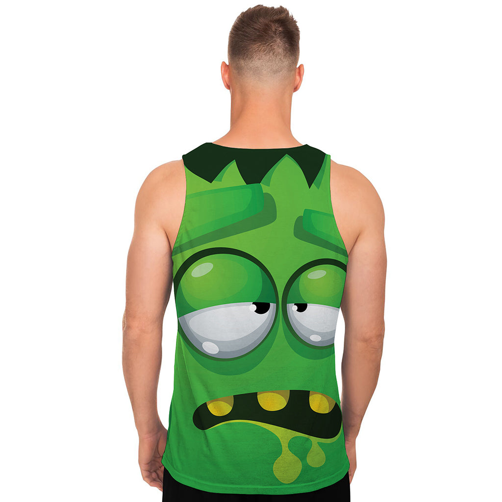 Halloween Frankenstein Face Print Men's Tank Top