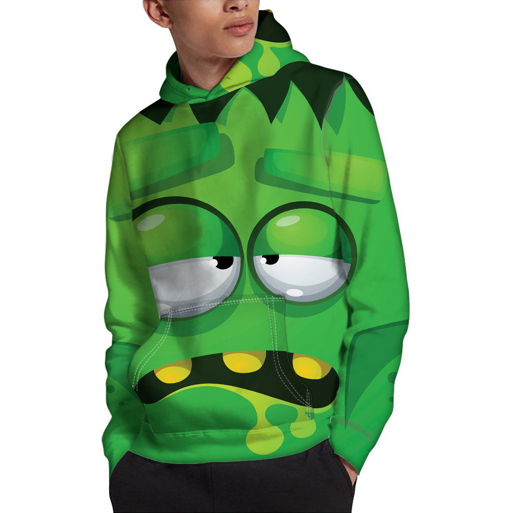 Halloween Frankenstein Face Print Pullover Hoodie