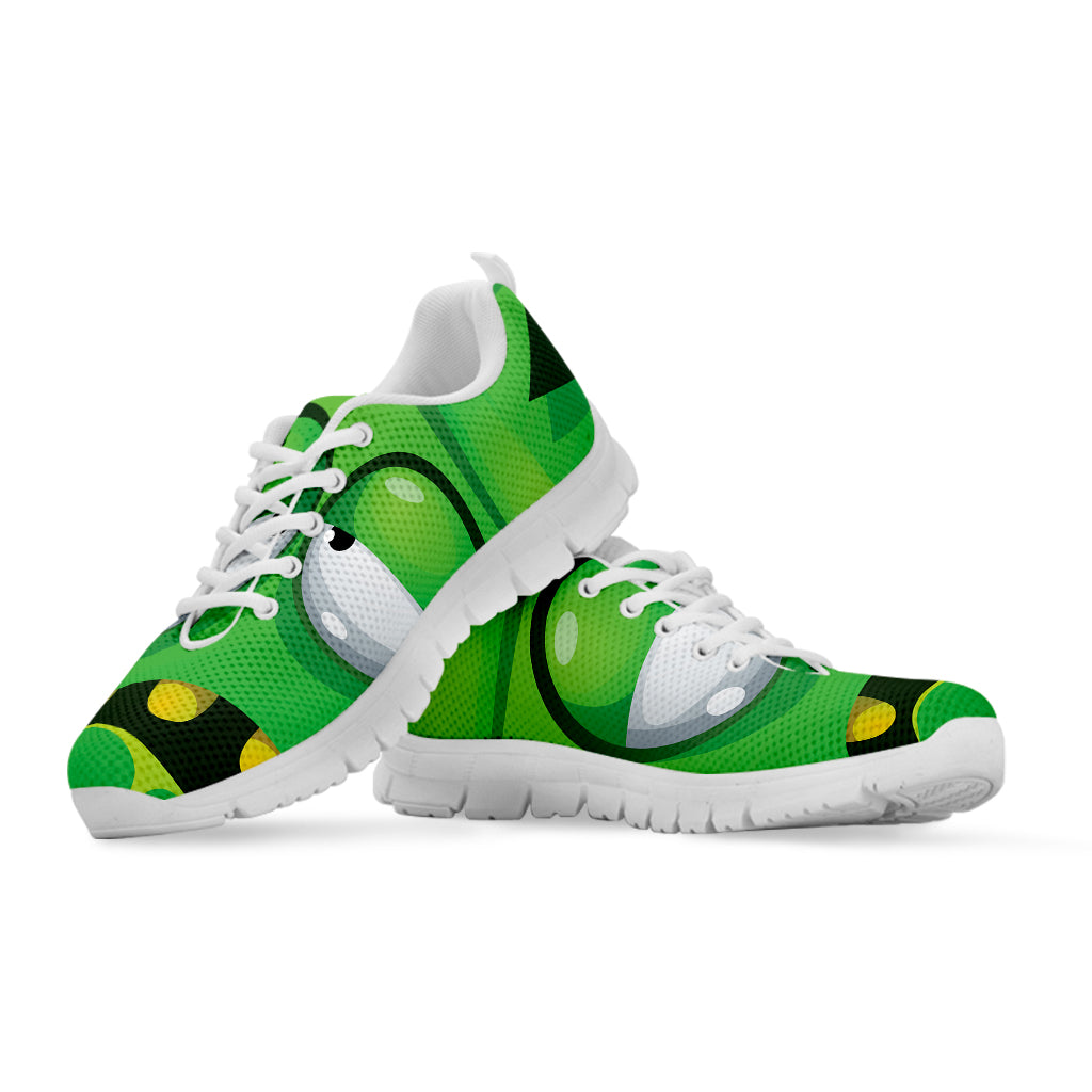 Halloween Frankenstein Face Print White Sneakers