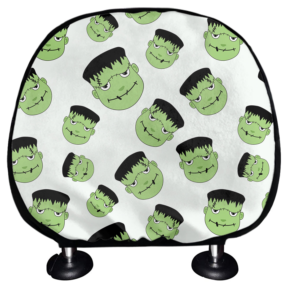 Halloween Frankenstein Pattern Print Car Headrest Covers