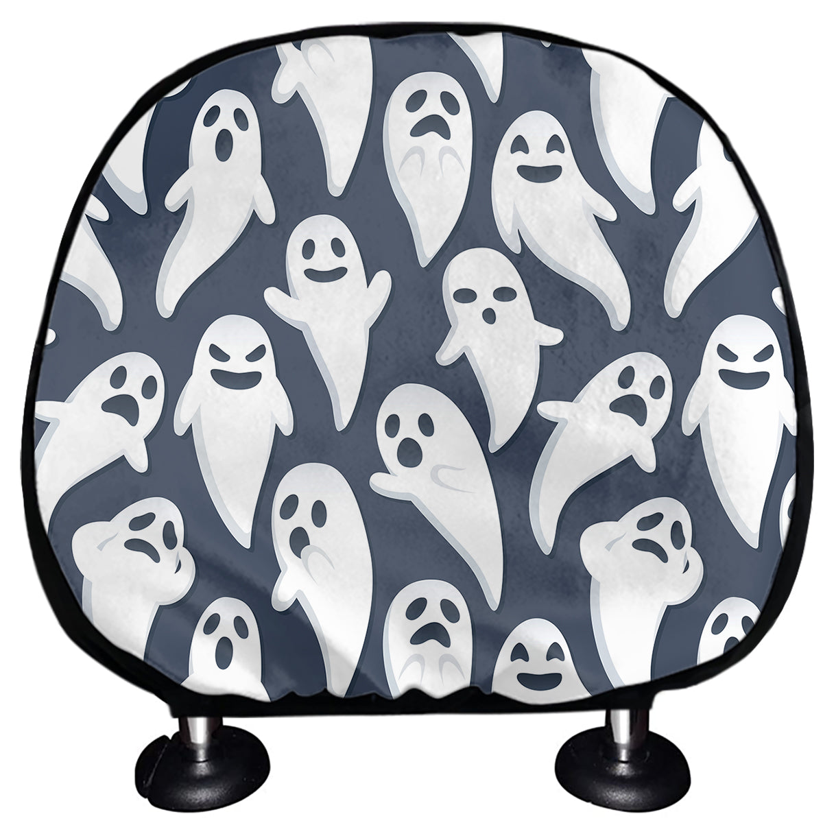 Halloween Ghost Pattern Print Car Headrest Covers