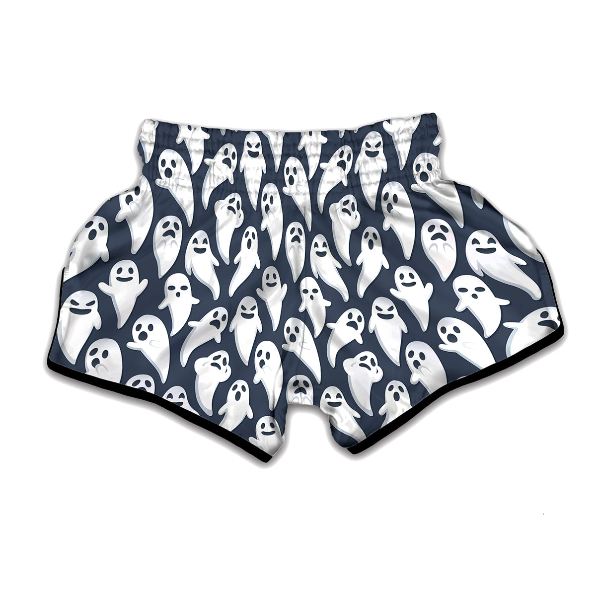 Halloween Ghost Pattern Print Muay Thai Boxing Shorts