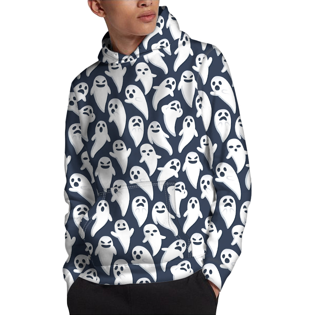 Halloween Ghost Pattern Print Pullover Hoodie