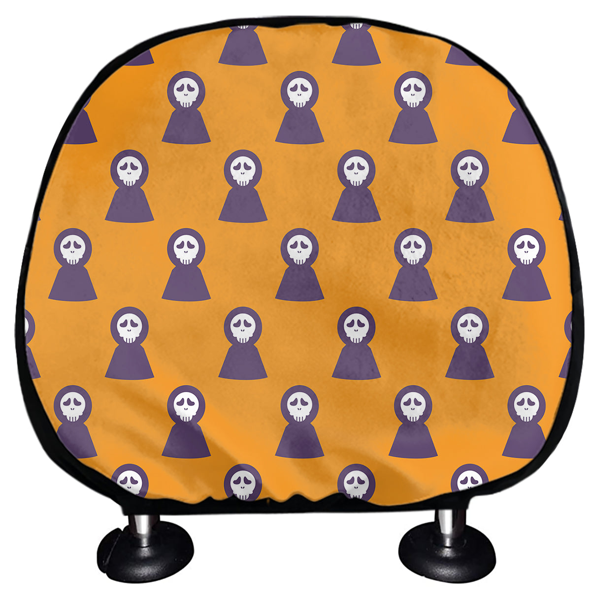 Halloween Grim Reaper Pattern Print Car Headrest Covers
