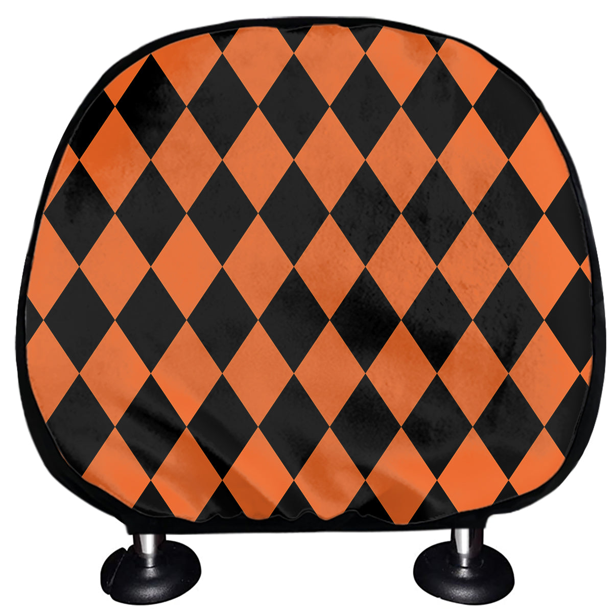 Halloween Harlequin Pattern Print Car Headrest Covers
