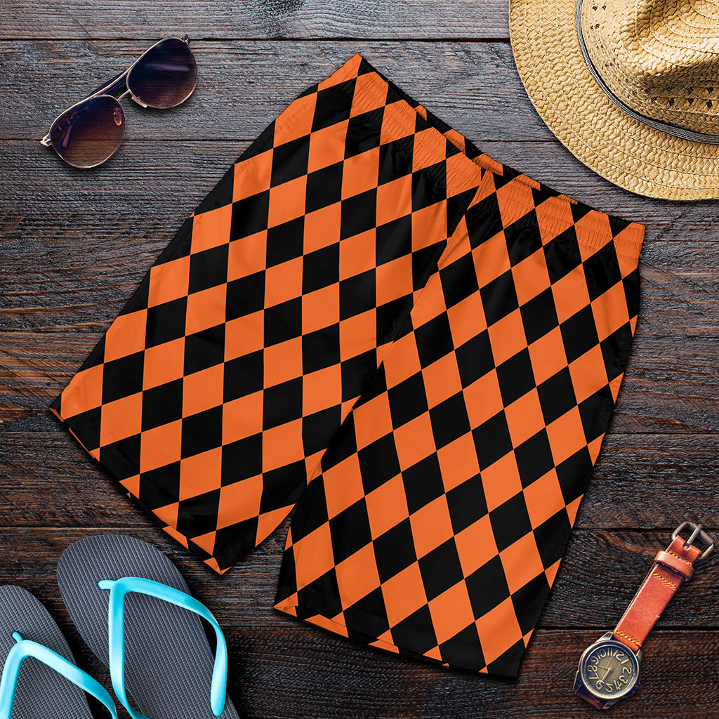 Halloween Harlequin Pattern Print Men's Shorts