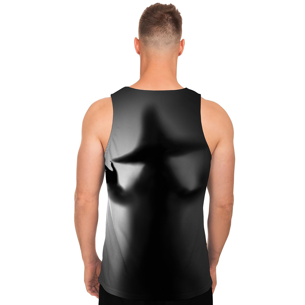 Halloween Horror Witch Print Men's Tank Top
