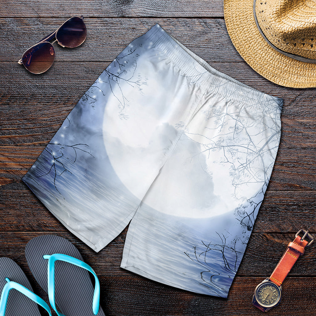 Halloween Moonlight Print Men's Shorts
