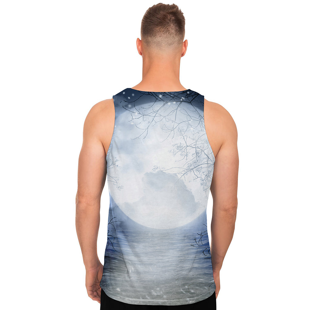 Halloween Moonlight Print Men's Tank Top