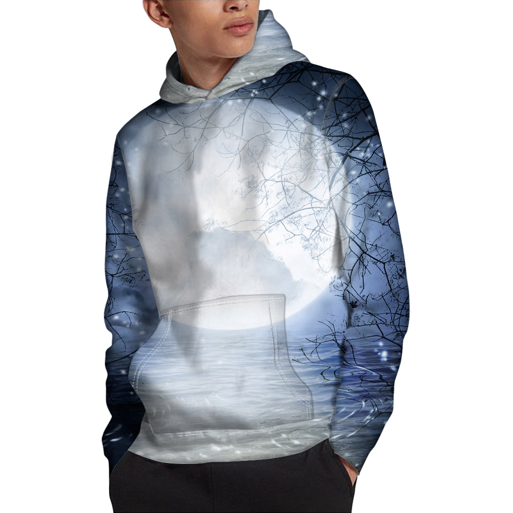 Halloween Moonlight Print Pullover Hoodie