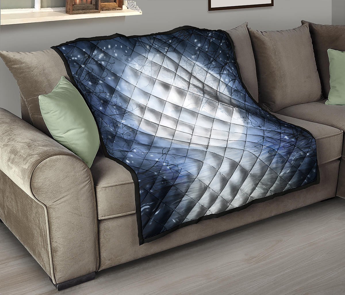 Halloween Moonlight Print Quilt
