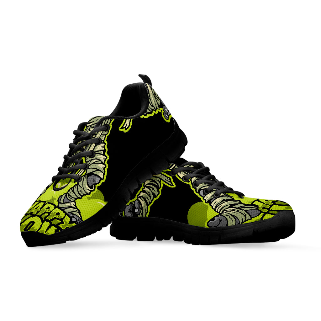 Halloween Mummy Print Black Sneakers