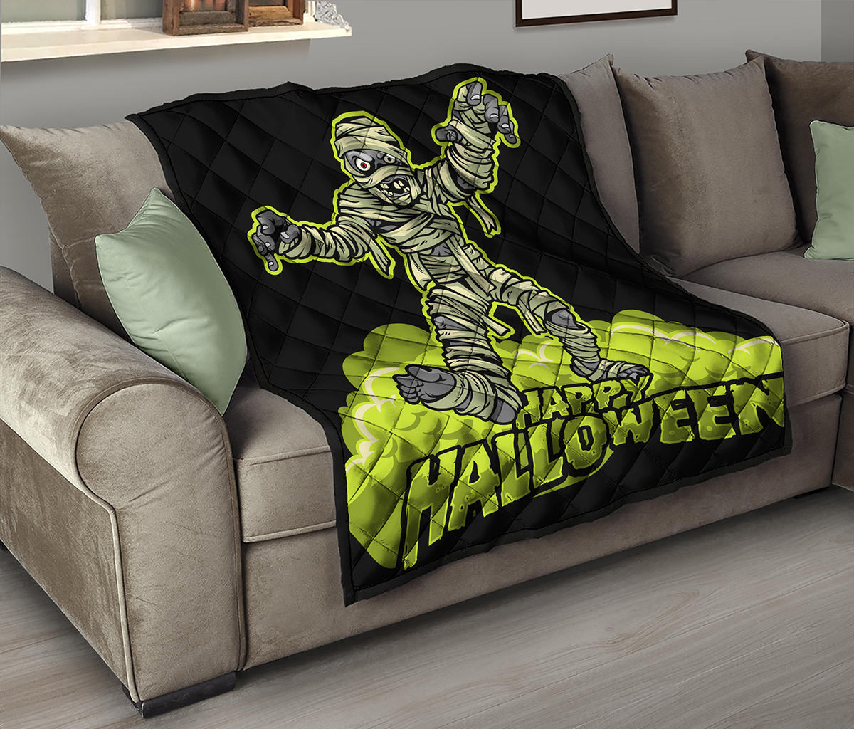 Halloween Mummy Print Quilt