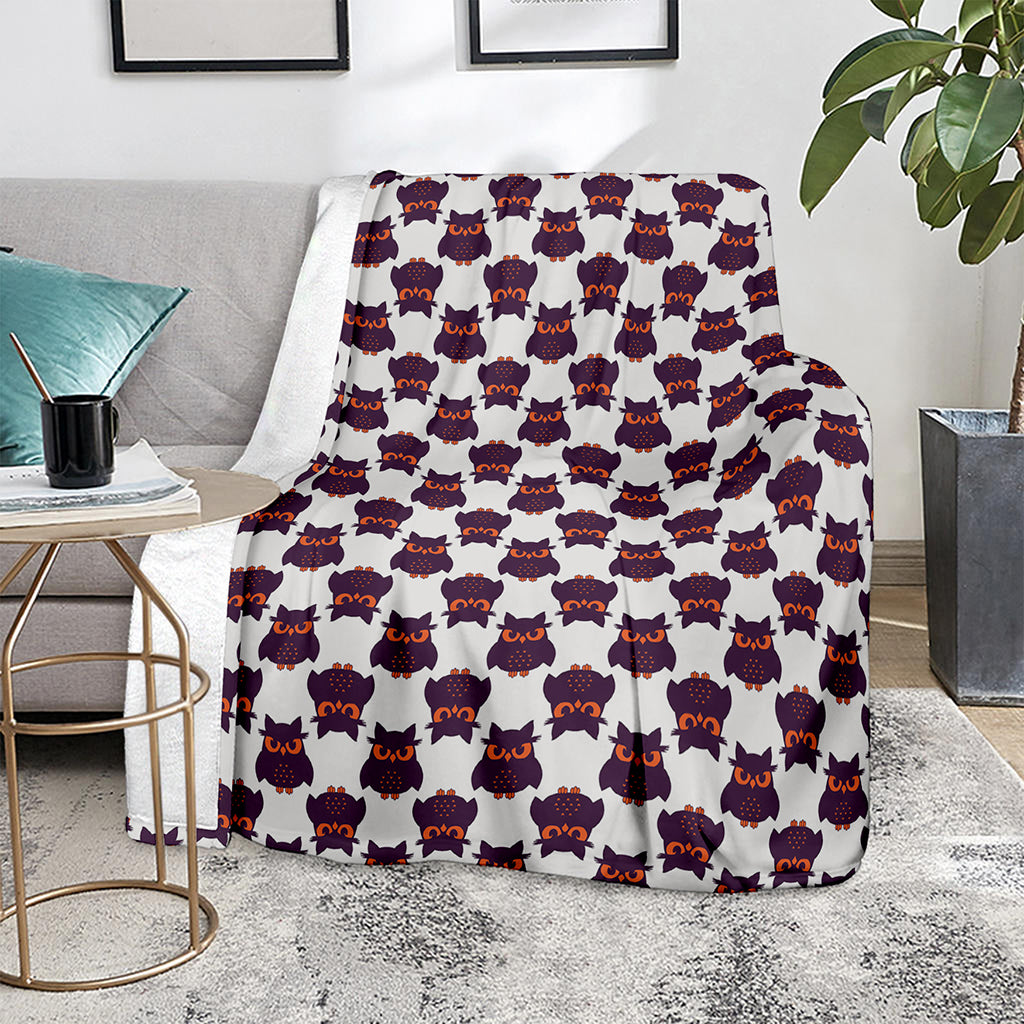 Halloween Owl Pattern Print Blanket
