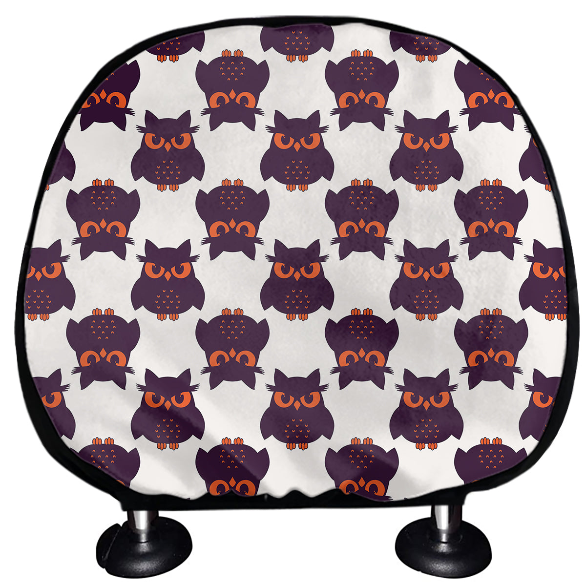 Halloween Owl Pattern Print Car Headrest Covers