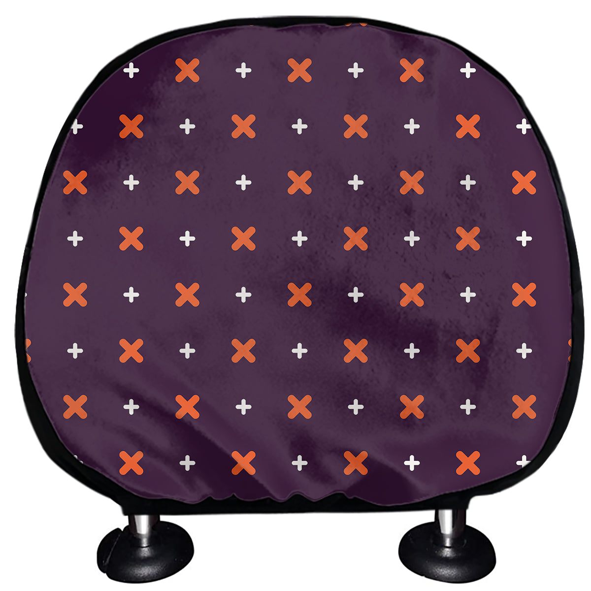 Halloween Plus And Cross Pattern Print Car Headrest Covers