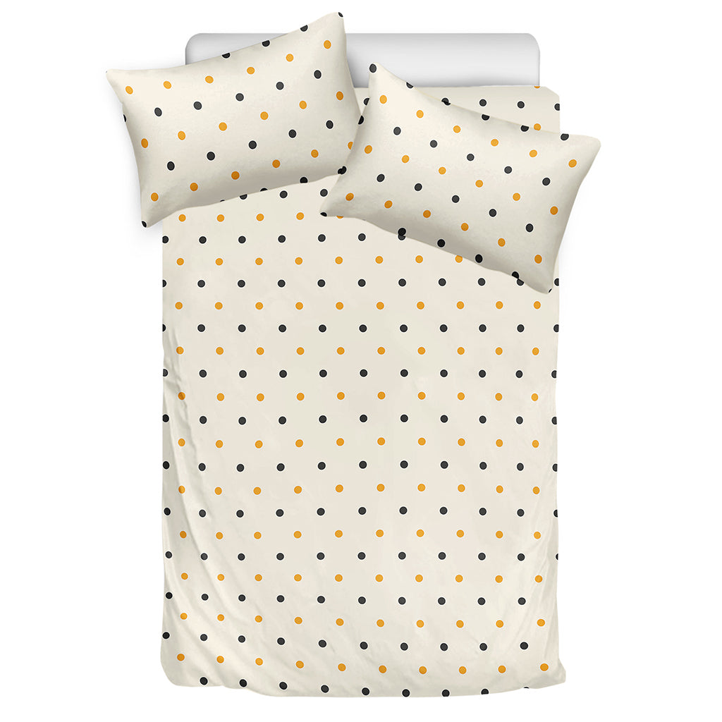 Halloween Polka Dot Pattern Print Duvet Cover Bedding Set