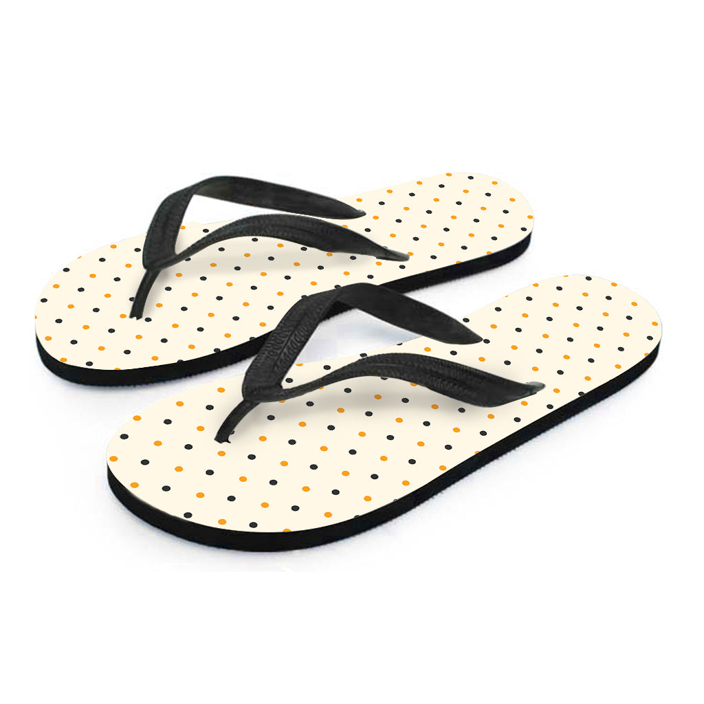 Halloween Polka Dot Pattern Print Flip Flops