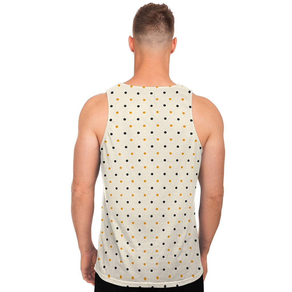 Halloween Polka Dot Pattern Print Men's Tank Top