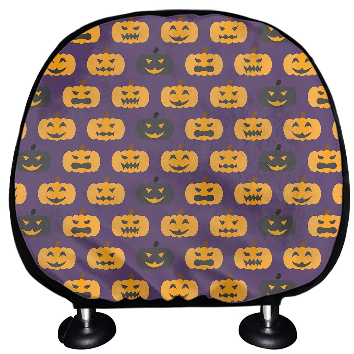 Halloween Pumpkin Pattern Print Car Headrest Covers