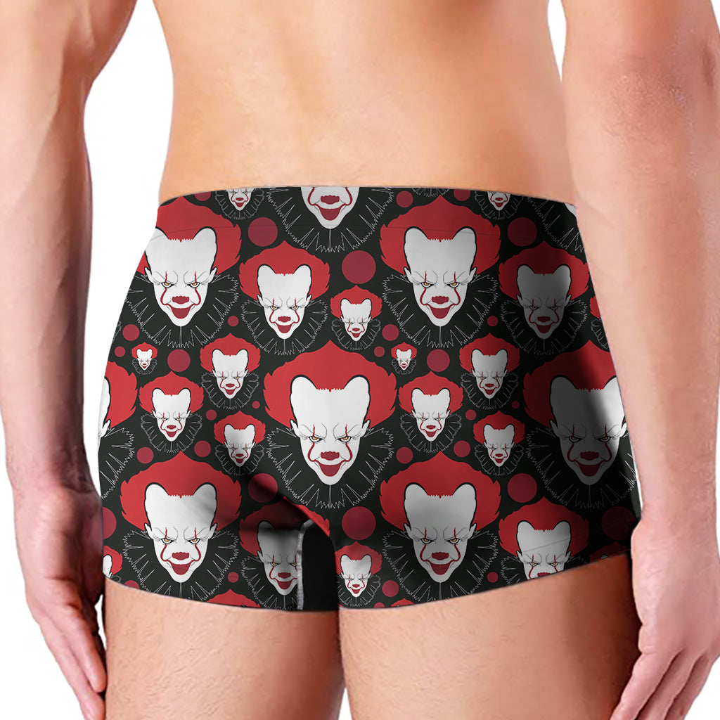 Halloween Scary Clown Pattern Print Men's Boxer Briefs
