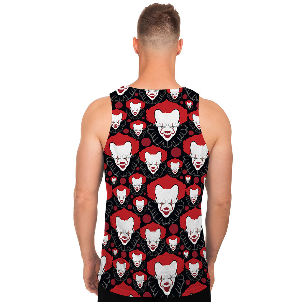 Halloween Scary Clown Pattern Print Men's Tank Top