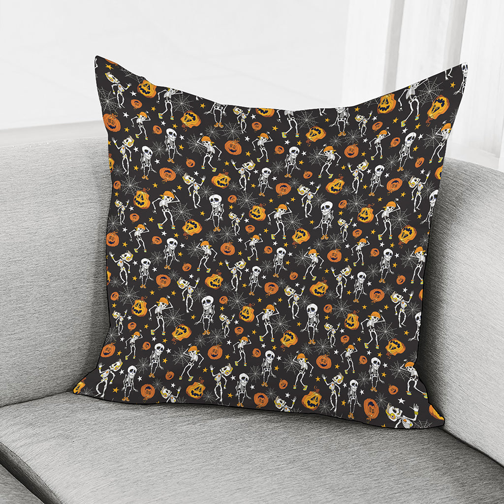 Halloween Skeleton Party Pattern Print Pillow Cover